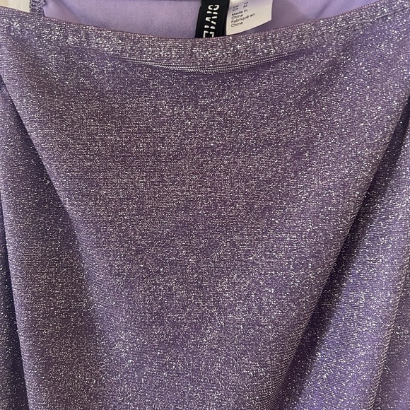 Purple shiny dress - Picture 2 of 4